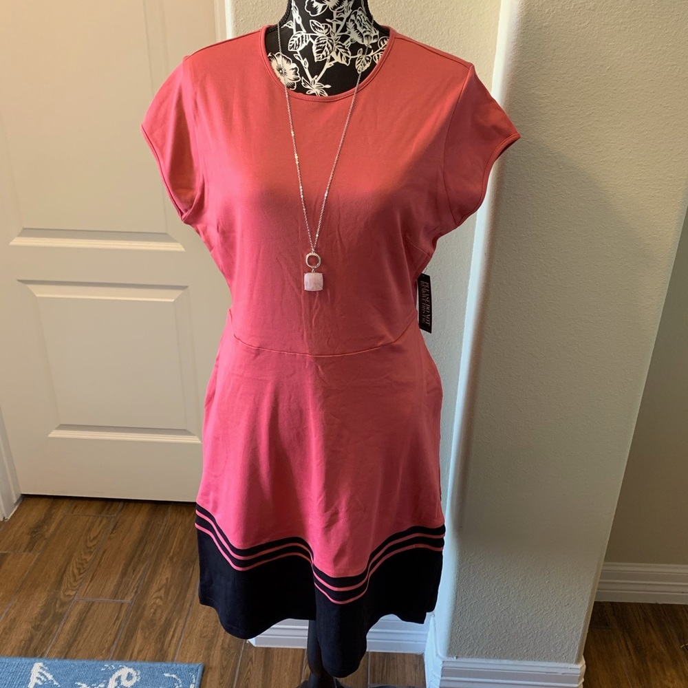 New York & Company Rose Pink Skater Dress